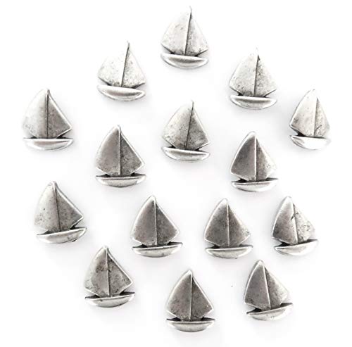 Sailboat Push Pins, Decorative Push Pins, Unique Silver Push Pins, 15 Piece Metal Push Pin Set