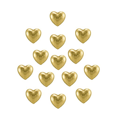 Heart Push Pins, Gold Heart Pushpins, Heart Thumb Tacks, 15 Piece Set
