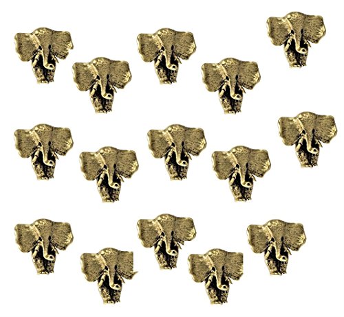 Elephant Push Pins, Decorative Push Pins, Unique Gold Push Pins, 15 Piece Metal Push Pin Set