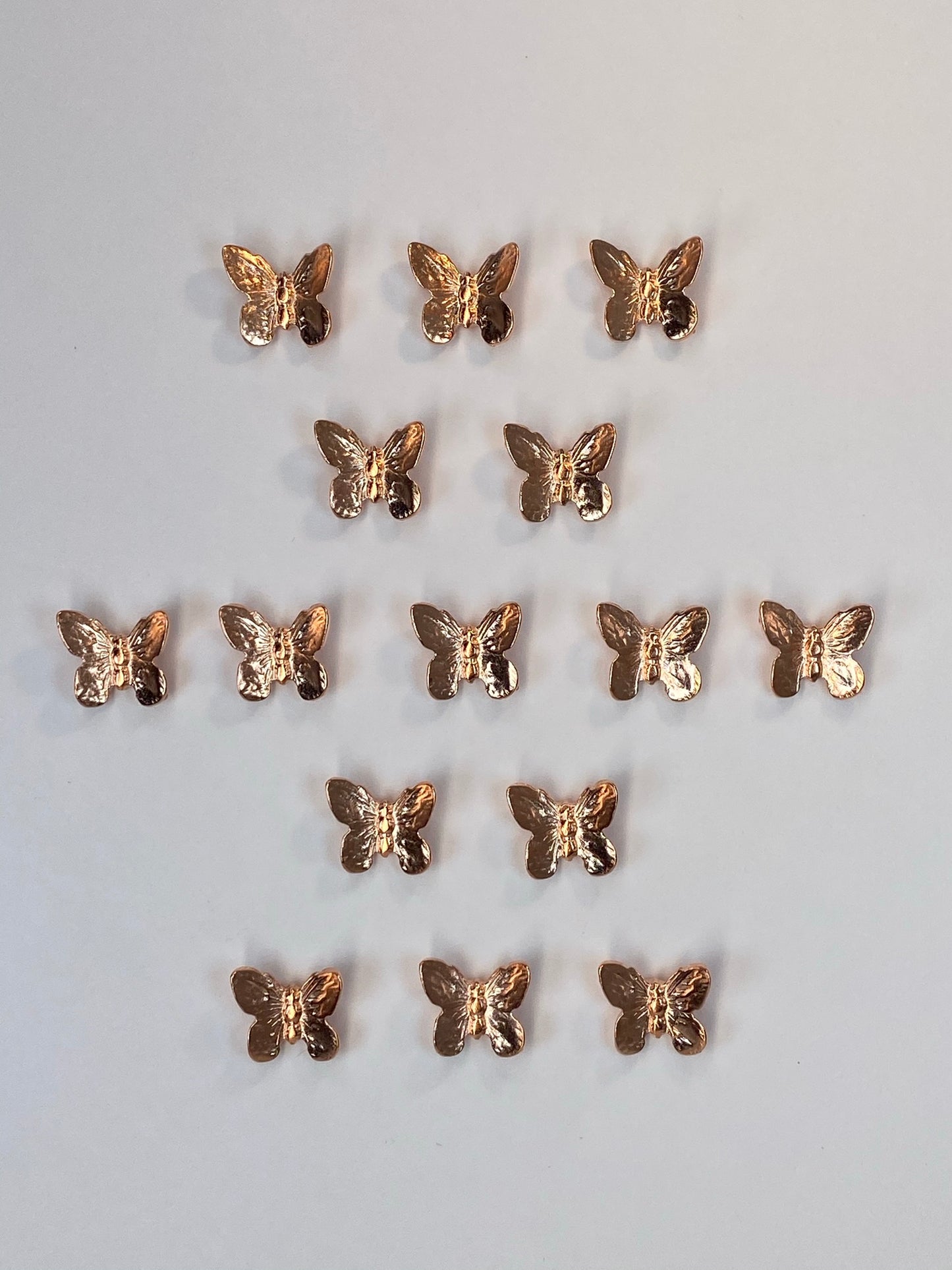 Butterfly Push Pins, Decorative Push Pins, Unique Rose Gold Push Pins, 15 Piece Metal Push Pin Set