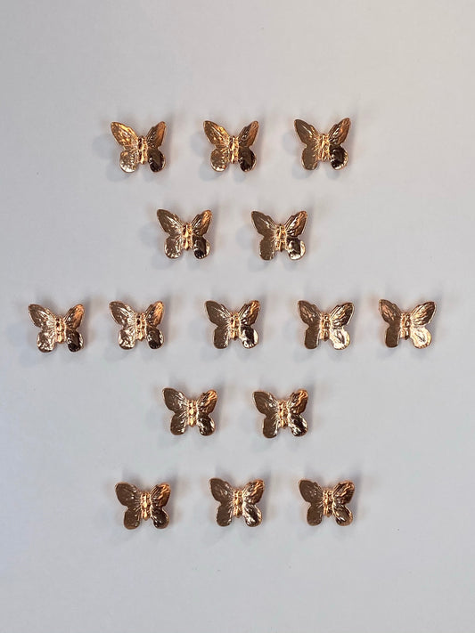 Butterfly Push Pins, Decorative Push Pins, Unique Rose Gold Push Pins, 15 Piece Metal Push Pin Set