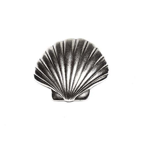 Scallop Knob, Drawer Pull, Cabinet Knob, 1 Piece, Silver Finish