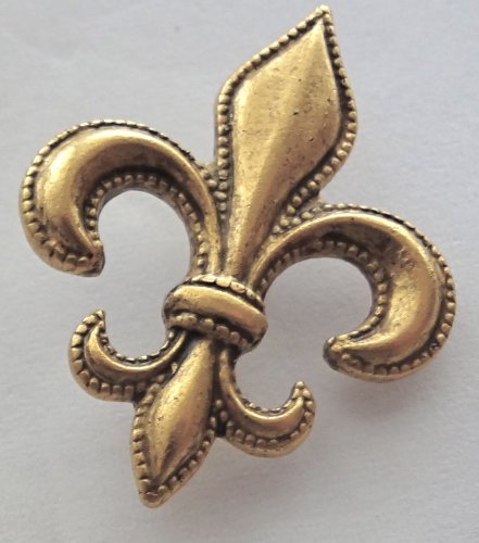 Fleur De Lis Push Pins, Decorative Push Pins, Unique Gold Push Pins, 15 Piece Metal Push Pin Set