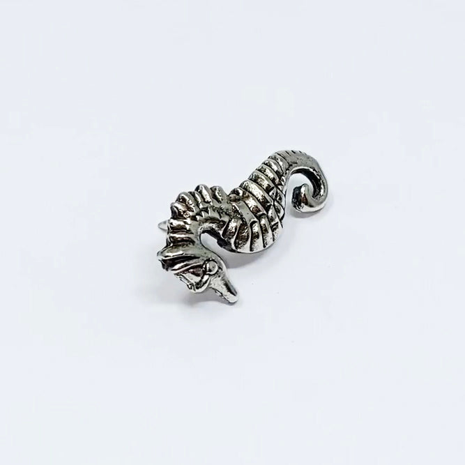Seahorse Push Pins, Decorative Push Pins, Unique Silver Push Pins, 15 Piece Metal Push Pin Set