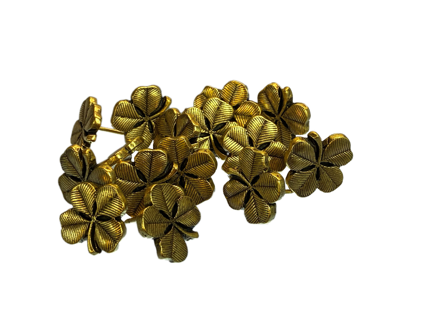 Shamrock Push Pins, Decorative Push Pins, Unique Silver or Gold Push Pins, 15 Piece Metal Push Pin Set