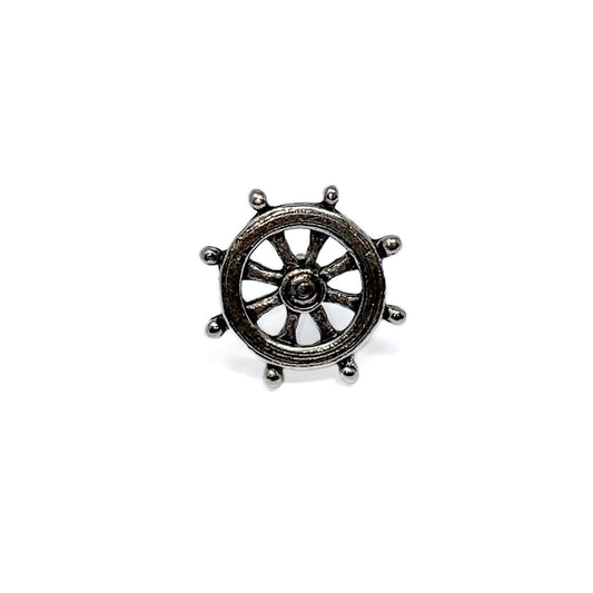 Ships Wheel Push Pins, Decorative Push Pins, Unique Silver Push Pins, 15 Piece Metal Push Pin Set