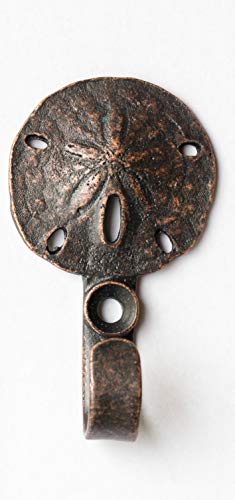 Sand Dollar Hook, Medium Wall Hook, Picture Hook, Jewelry Hook, Decorative Wall Hook, 1 Piece, Bronze Finish