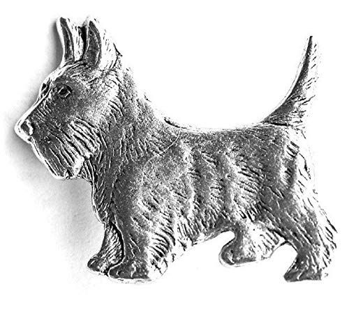 Norma Jean Designs Large Decorative Scottie Dog Magnets Set of 3PC Antique Silver