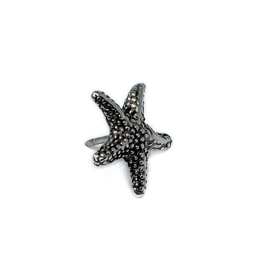 Starfish Push Pins, Decorative Push Pins, Unique Silver Push Pins, 15 Piece Metal Push Pin Set