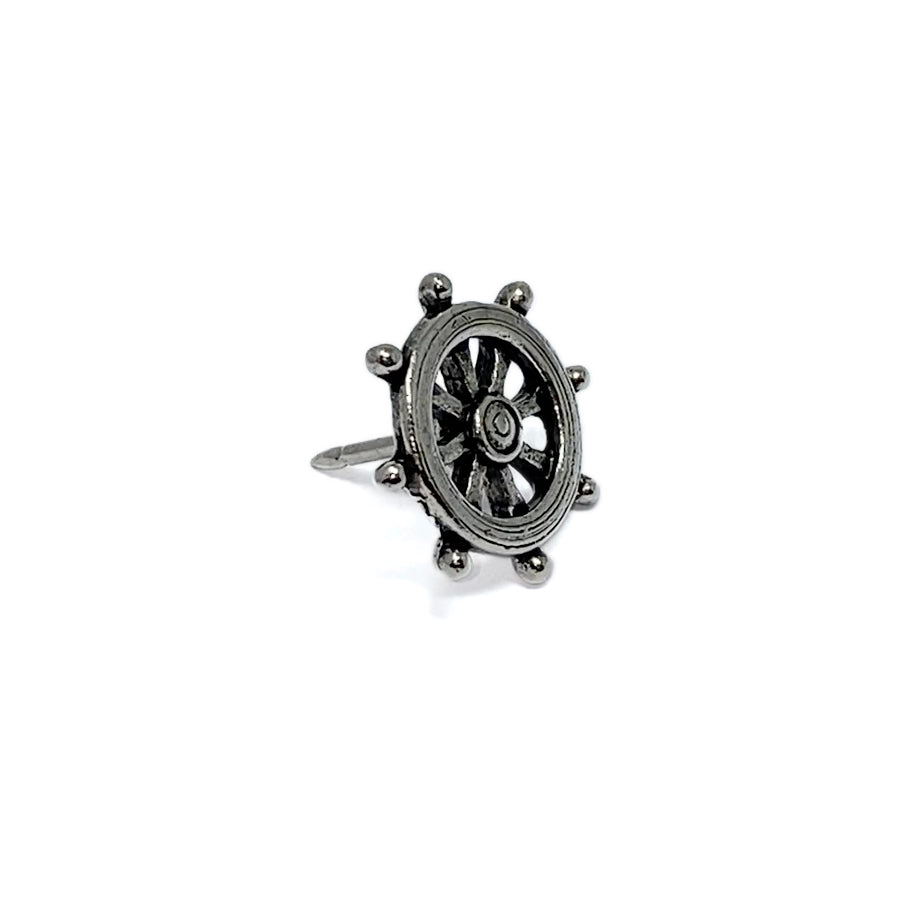 Ships Wheel Push Pins, Decorative Push Pins, Unique Silver Push Pins, 15 Piece Metal Push Pin Set
