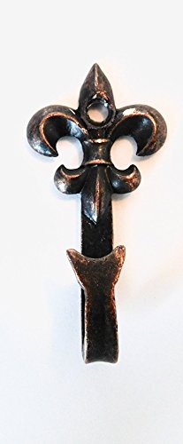 Fleur De Lis Hook, Medium Wall Hook, Picture Hook, Jewelry Hook, Decorative Wall Hook, 1 Piece