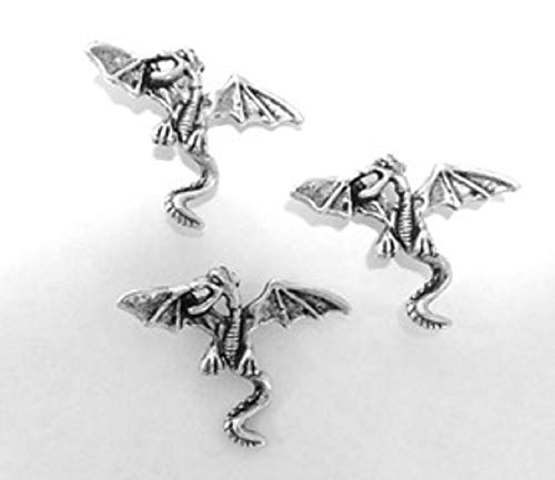 Medieval Dragon Push Pins, Decorative Push Pins, Unique Silver Push Pins, 15 Piece Metal Push Pin Set