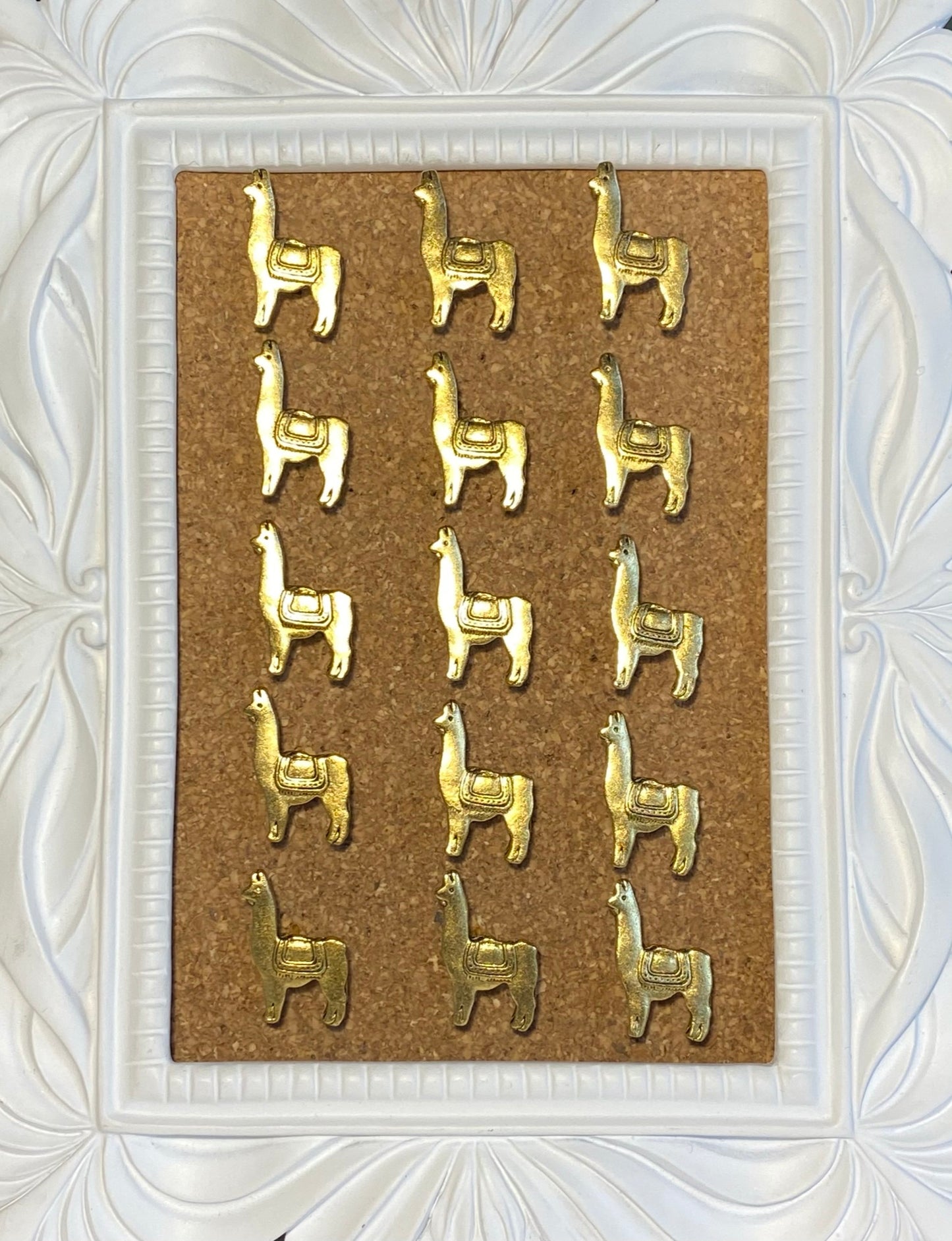 Llama Push Pins, Decorative Push Pins, Unique Silver Push Pins, 15 Piece Metal Push Pin Set