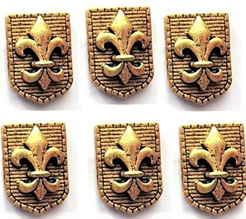 Norma Jean Designs New Item Shield with Fleur DE LIS Magnets Set of 6PC Set