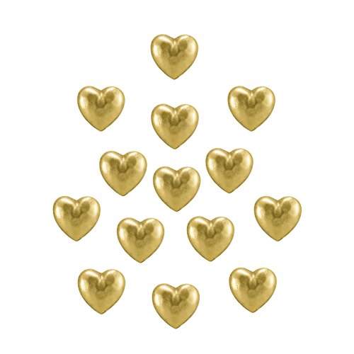 Heart Push Pins, Gold Heart Pushpins, Heart Thumb Tacks, 15 Piece Set