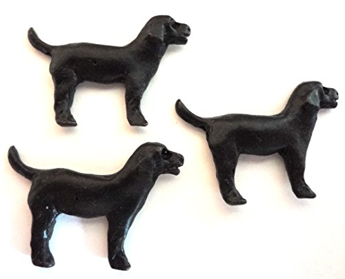 Black Dog Push Pins, Decorative Push Pins, Unique Black Painted Push Pins, 15 Piece Metal Push Pin Set