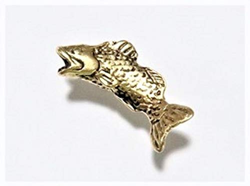 Bass Fish Push Pins, Decorative Push Pins, Unique Gold Push Pins, 15 Piece Metal Push Pin Set