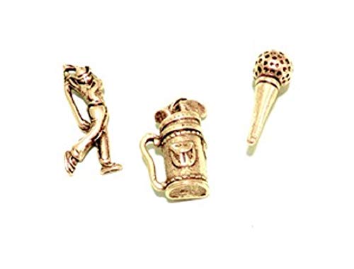 Golf Push Pins, Decorative Push Pins, Unique Gold Push Pins, 15 Piece Metal Push Pin Set