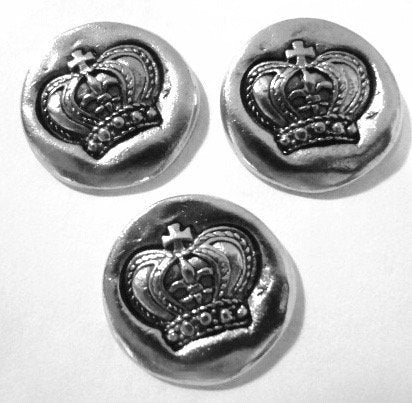 Crown Push Pins, Decorative Push Pins, Unique Silver Push Pins, 15 Piece Metal Push Pin Set