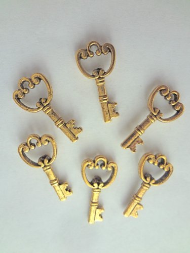 Key Push Pins, Decorative Push Pins, Unique Gold Push Pins, 15 Piece Metal Push Pin Set