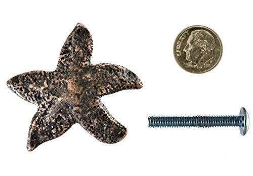 Starfish Knob, Drawer Pull, Cabinet Knob, 1 Piece, Silver Finish, KN-703ORB