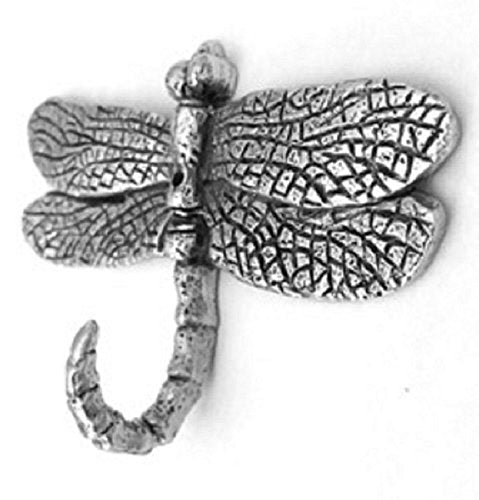 Dragonfly Hook, Large Wall Hook, Picture Hook, Jewelry Hook, Decorative Wall Hook, 1 Piece, Silver Finish