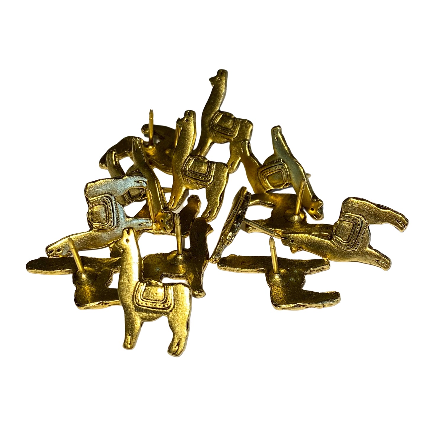 Llama Push Pins, Decorative Push Pins, Unique Silver Push Pins, 15 Piece Metal Push Pin Set
