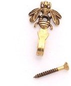 Bee Hook, Medium Wall Hook, Picture Hook, Jewelry Hook, Decorative Wall Hook, 1 Piece, Gold Finish