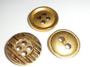 Button Push Pins, Decorative Push Pins, Unique Gold Push Pins, 15 Piece Metal Push Pin Set