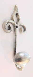 Fleur De Lis Hook, Large Wall Hook, Picture Hook, Jewelry Hook, Decorative Wall Hook, 1 Piece, Silver Finish