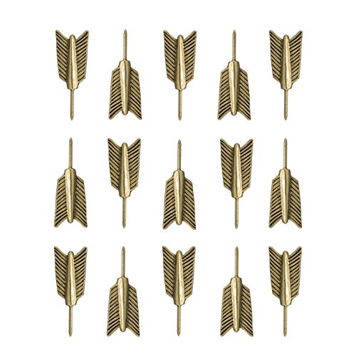 Shooting Arrow Push Pins, Decorative Push Pins, Unique Gold Push Pins, 15 Piece Metal Push Pin Set