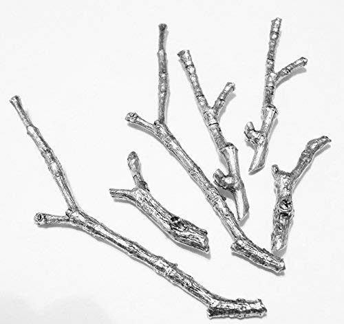 Branch Push Pins, Decorative Push Pins, Unique Silver Push Pins, 15 Piece Metal Push Pin Set