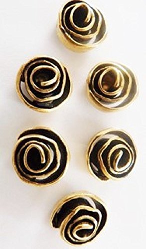 Rosette Push Pins, Decorative Push Pins, Unique Gold Push Pins, 15 Piece Metal Push Pin Set