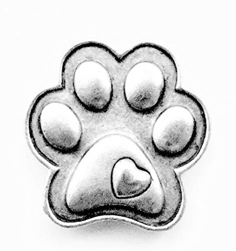 Norma Jean Designs Large Decorative Dog PAW Magnets Set of 3PC Antique Silver