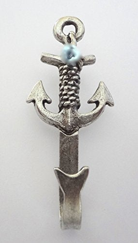Anchor Hook, Medium Wall Hook, Picture Hook, Jewelry Hook, Decorative Wall Hook, 1 Piece, Silver Finish