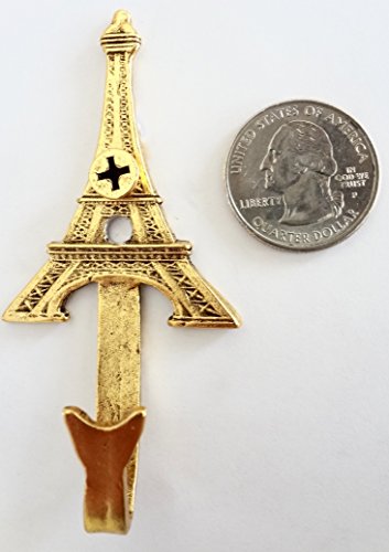 Eiffel Tower Hook, Medium Wall Hook, Picture Hook, Jewelry Hook, Decorative Wall Hook, 1 Piece, Gold Finish