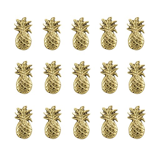 Pineapple Push Pins, Decorative Push Pins, Unique Gold Push Pins, 15 Piece Metal Push Pin Set