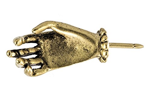 Hand Push Pin, Pin Hooks, Decorative Push Pins, Unique Gold Push Pins, 9 Piece Metal Push Pin Set