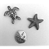 Sea Life Magnets, Antique Silver, Set of 6