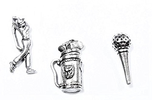 Golf Push Pins, Decorative Push Pins, Unique Silver Push Pins, 15 Piece Metal Push Pin Set