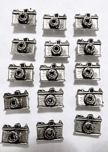 Camera Push Pins, Decorative Push Pins, Unique Silver Push Pins, 15 Piece Metal Push Pin Set