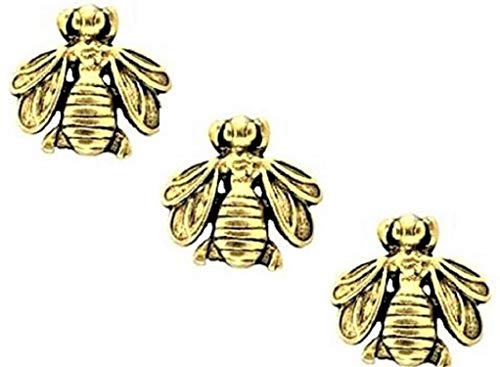 BEE 3PC LAPEL PIN/TIE TACK ANTIQUE GOLD