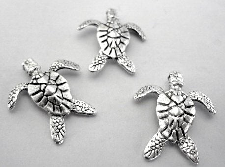 Turtle Push Pins, Decorative Push Pins, Unique Silver Push Pins, 15 Piece Metal Push Pin Set