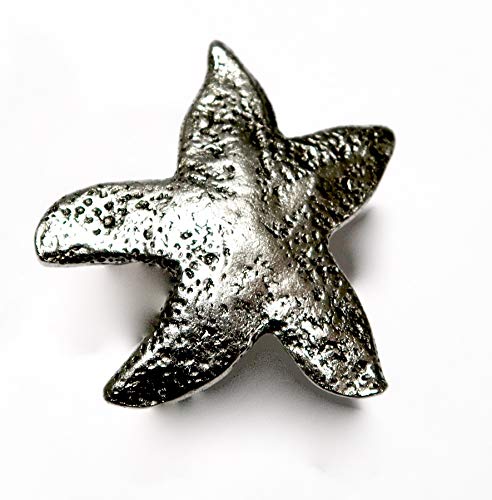 Starfish Knob, Drawer Pull, Cabinet Knob, 1 Piece, Silver Finish, KN-703AS
