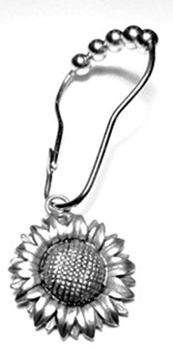Sunflower Shower Hook Add On, Antique Silver, Set of 12, Free chrome roller ball shower hooks with purchase
