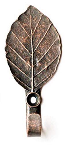 Oak Leaf Hook, Medium Wall Hook, Picture Hook, Jewelry Hook, Decorative Wall Hook, 1 Piece, Oil Rubbed Bronze Finish