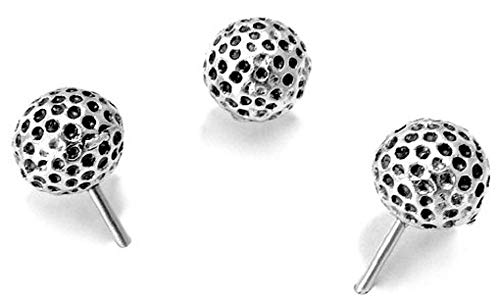 Golf Ball Push Pins, Decorative Push Pins, Unique Silver Push Pins, 15 Piece Metal Push Pin Set