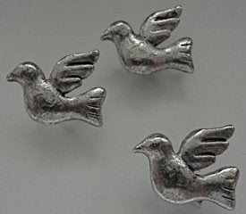 Dove Push Pins, Decorative Push Pins, Unique Silver Push Pins, 15 Piece Metal Push Pin Set