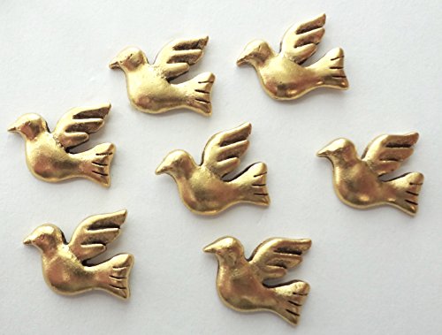Dove Push Pins, Decorative Push Pins, Unique Gold Push Pins, 15 Piece Metal Push Pin Set