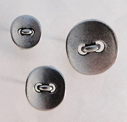 Button Push Pins, Decorative Push Pins, Unique Silver Push Pins, 15 Piece Metal Push Pin Set